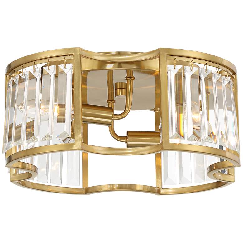 Image 5 Possini Euro Gillian 15" Wide Soft Gold Crystal 4-Light Ceiling Light more views
