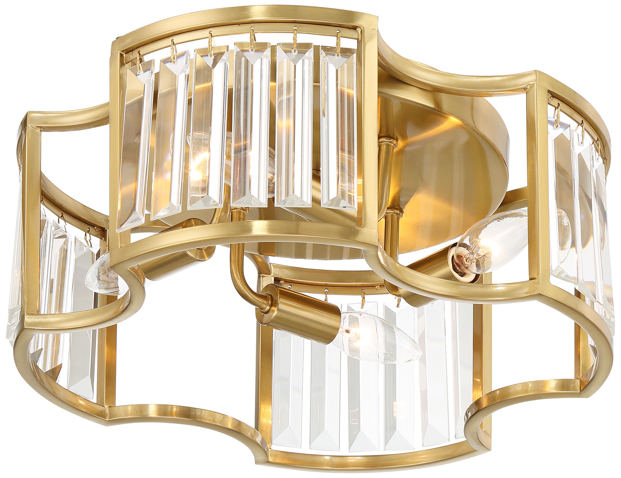 Watch A Video About the Gillian Soft Gold Crystal 4 Light Ceiling Light