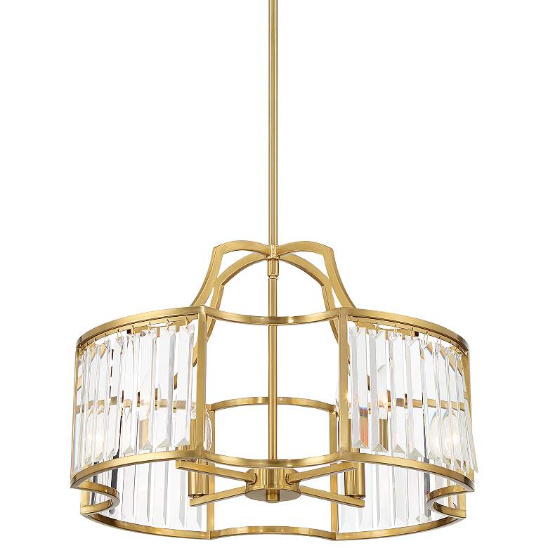 Image 3 Possini Euro Gillian 21 1/2" Wide Soft Gold 4-Light Pendant