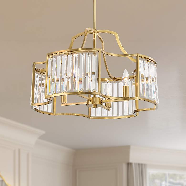 Image 2 Possini Euro Gillian 21 1/2" Wide Soft Gold 4-Light Pendant