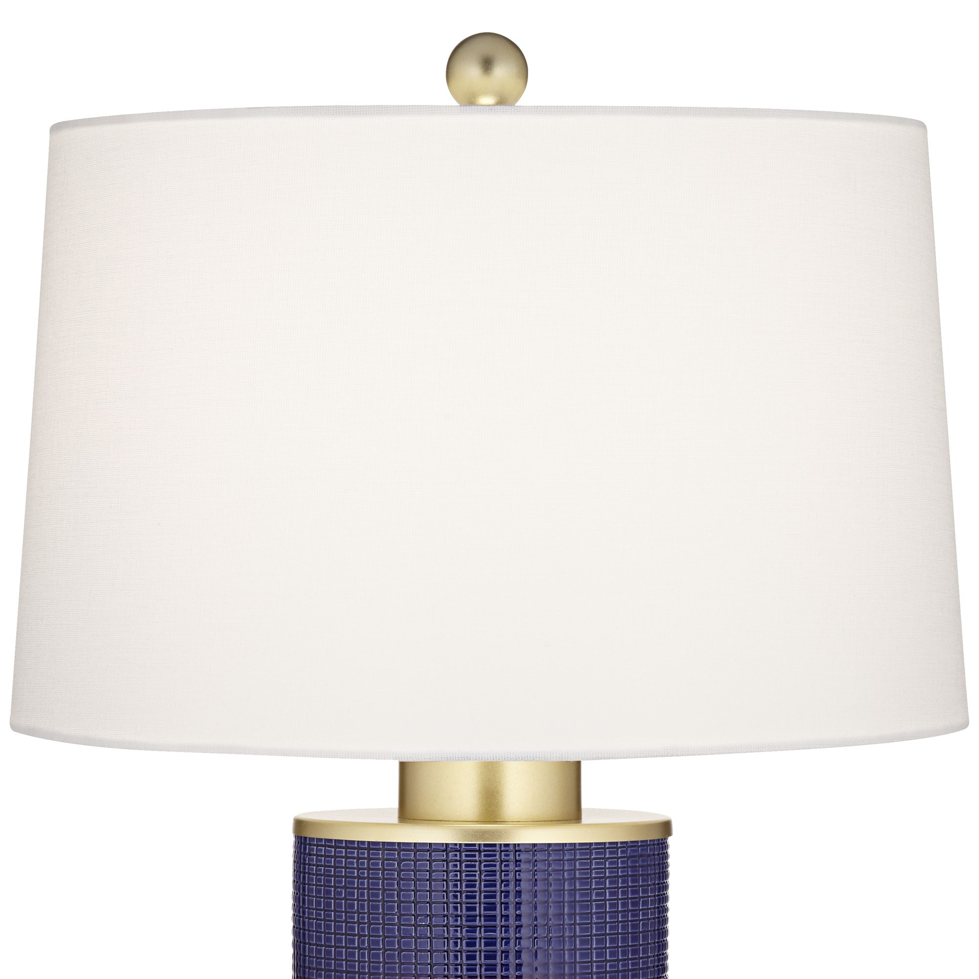 Image 4 Possini Euro Gilson 24 5/8" Gold Blue Modern Ceramic Lamps Set of 2 more views