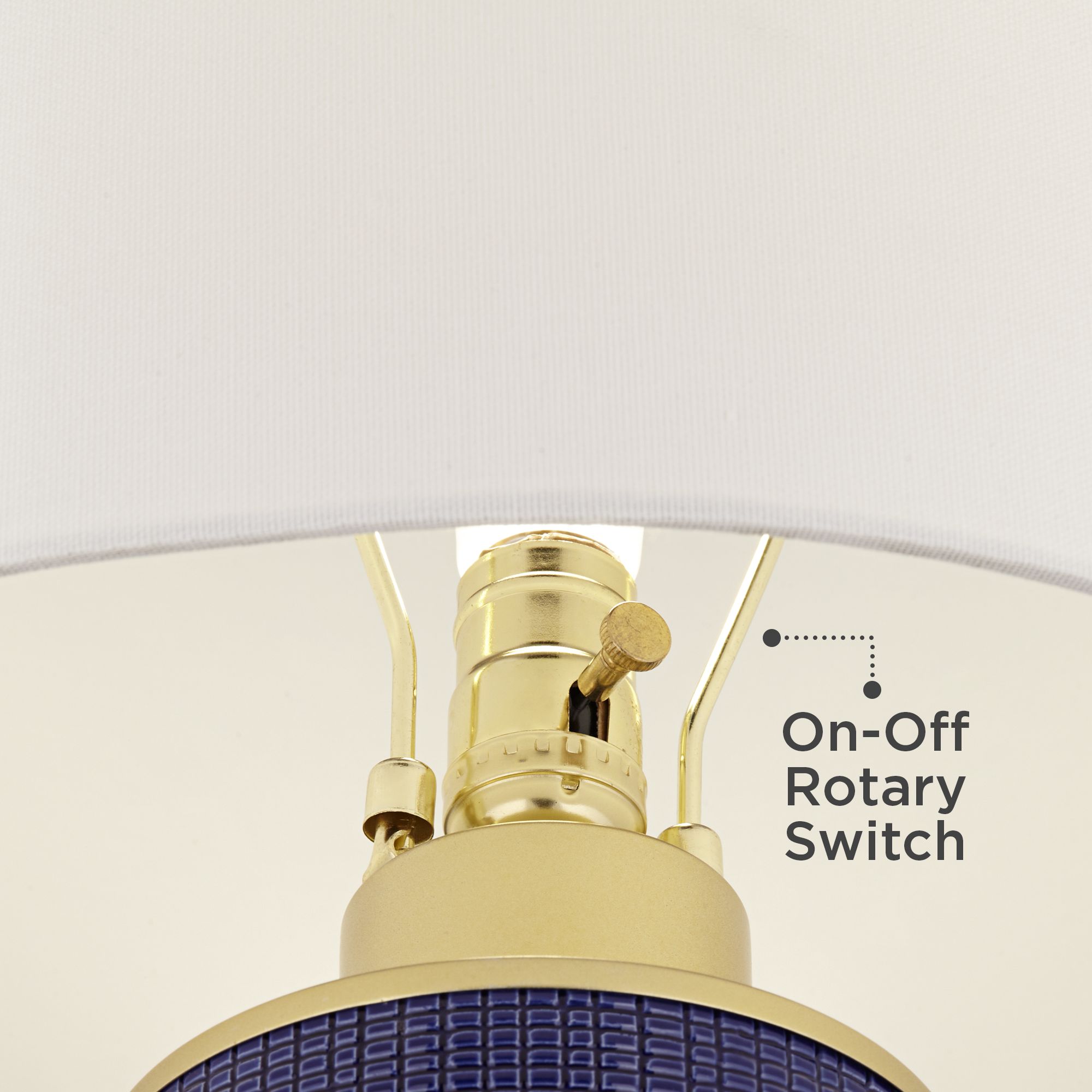 Image 5 Possini Euro Gilson 24 5/8" Gold Blue Modern Ceramic Lamps Set of 2 more views