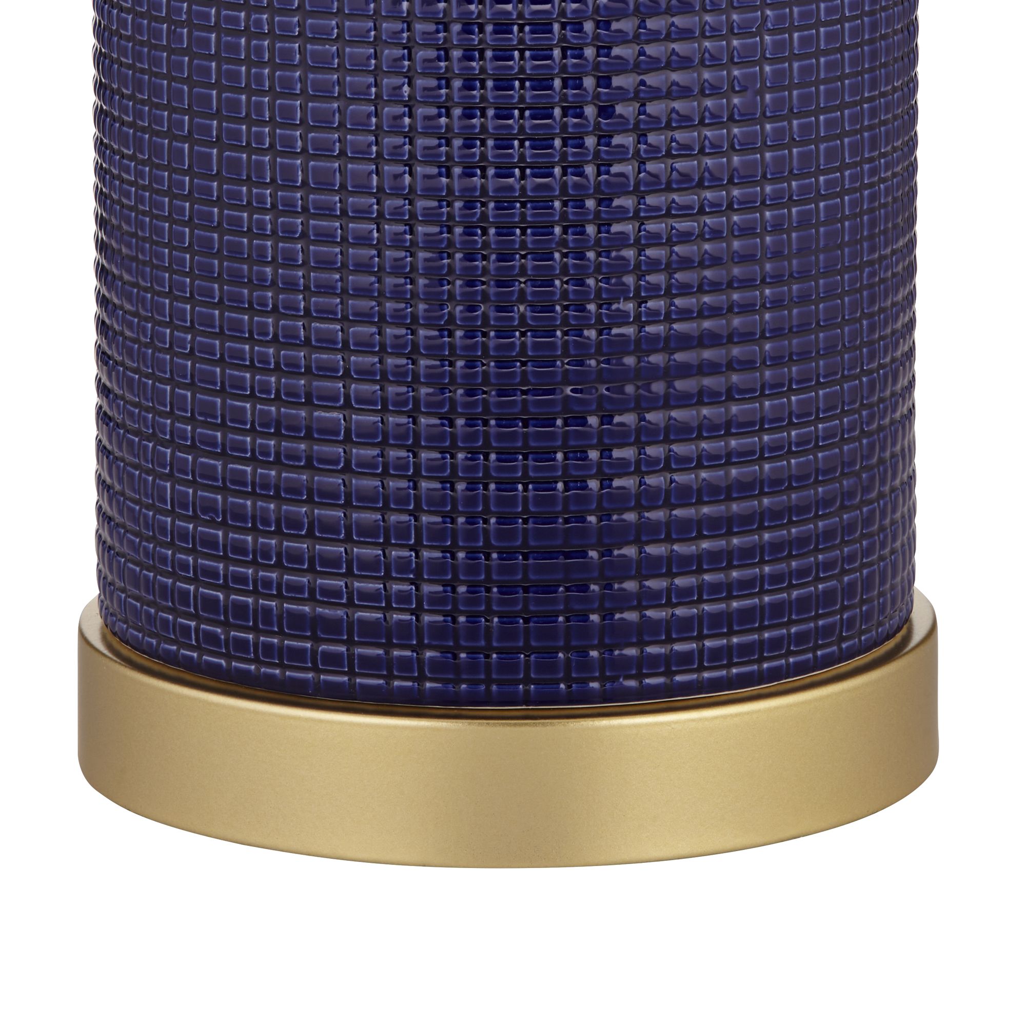 Image 6 Possini Euro Gilson 24 5/8" Gold Blue Modern Ceramic Lamps Set of 2 more views
