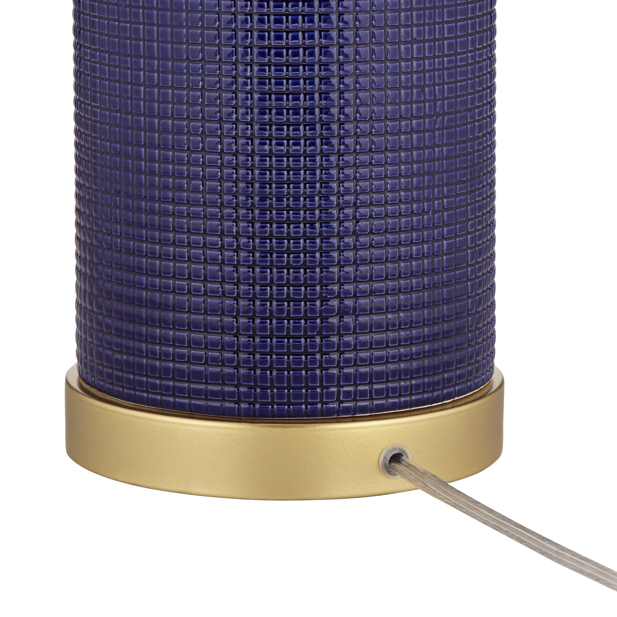 Image 7 Possini Euro Gilson 24 5/8" Gold Blue Modern Ceramic Lamps Set of 2 more views