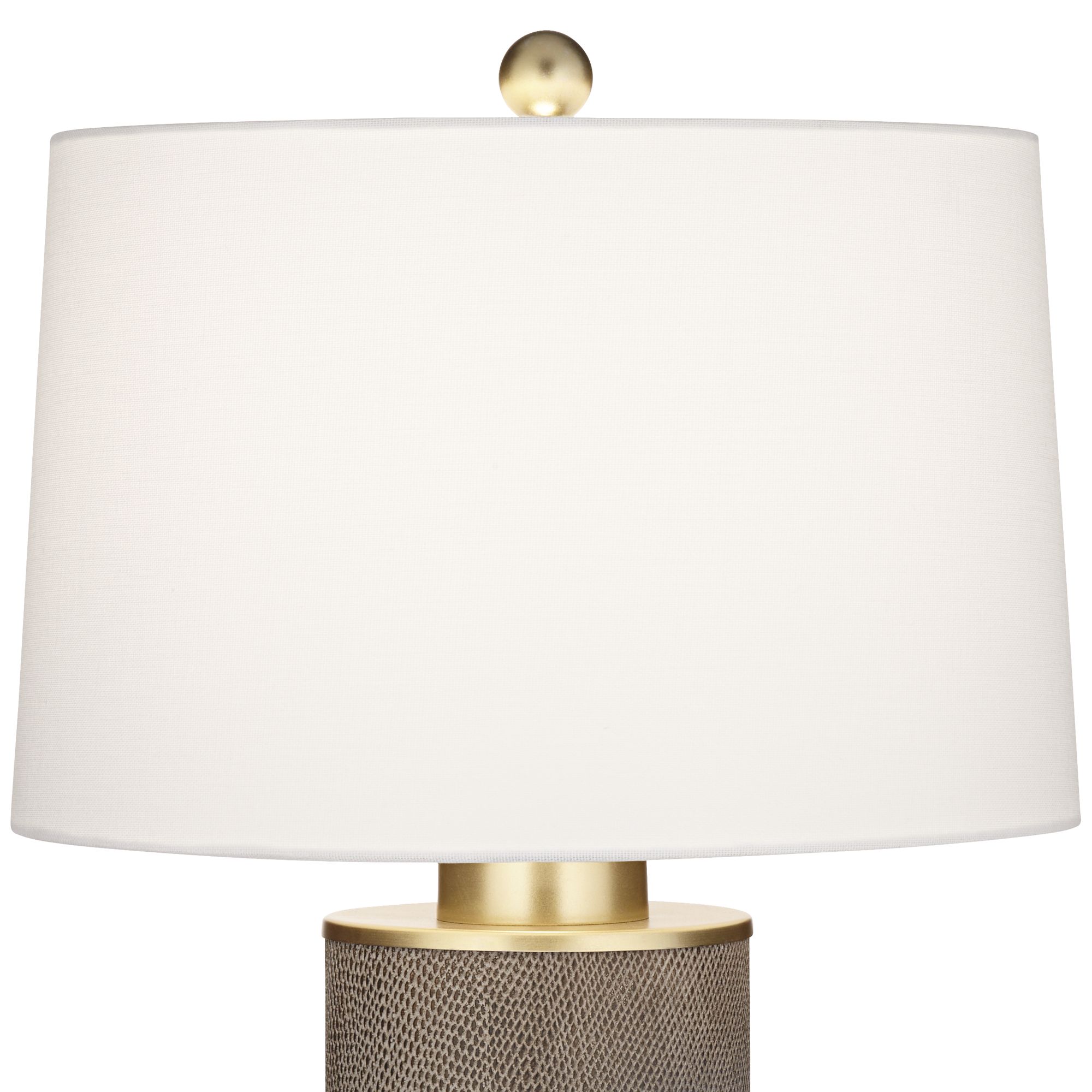 Image 5 Possini Euro Gilson Gold Textured Gray Modern Ceramic Table Lamps Set of 2 more views