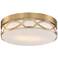 Possini Euro Giltner 11 1/4" Satin Brass Modern Luxe Ceiling Light