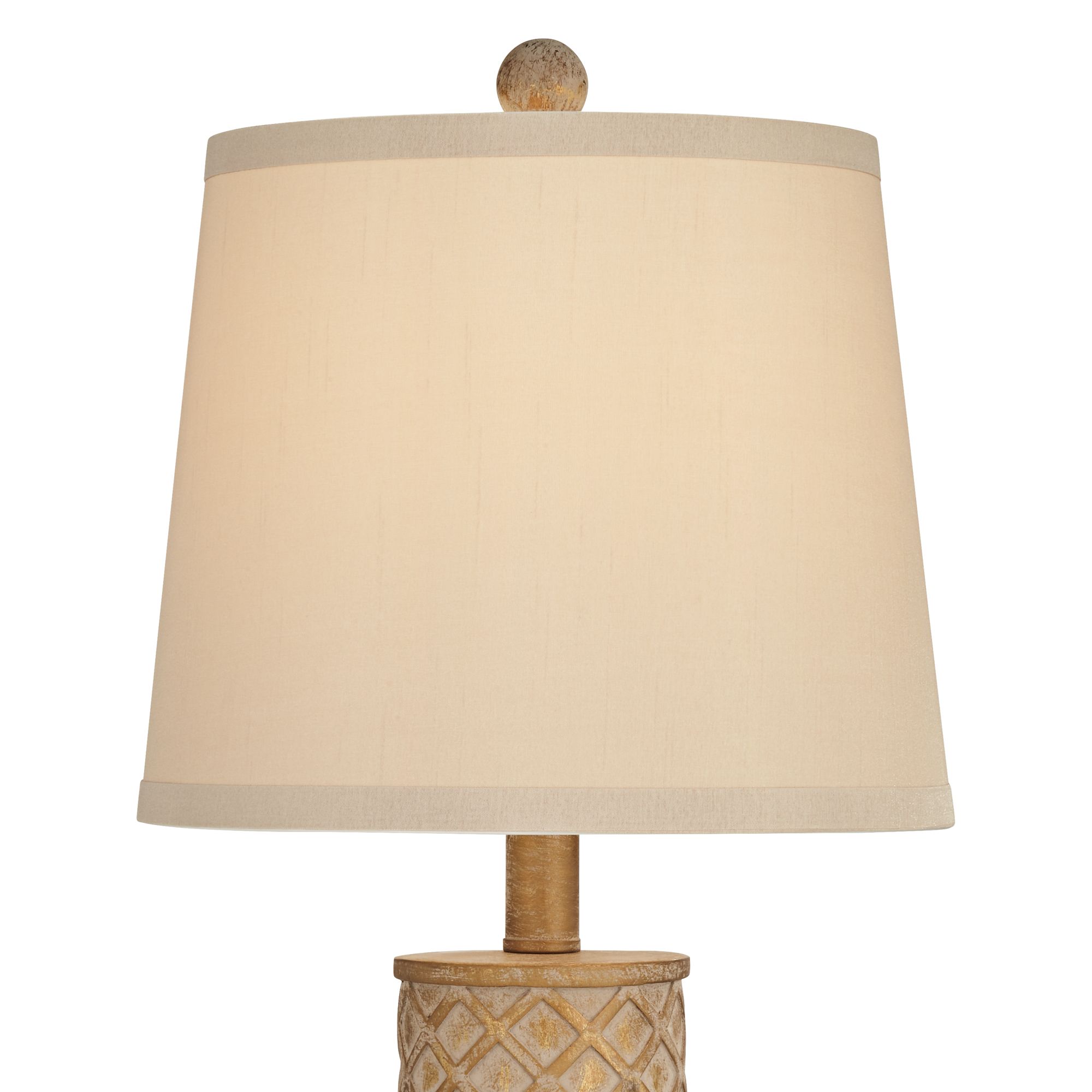 Image 4 Possini Euro Gisele 24" Gold Wash Lattice Column Table Lamps Set of 2 more views