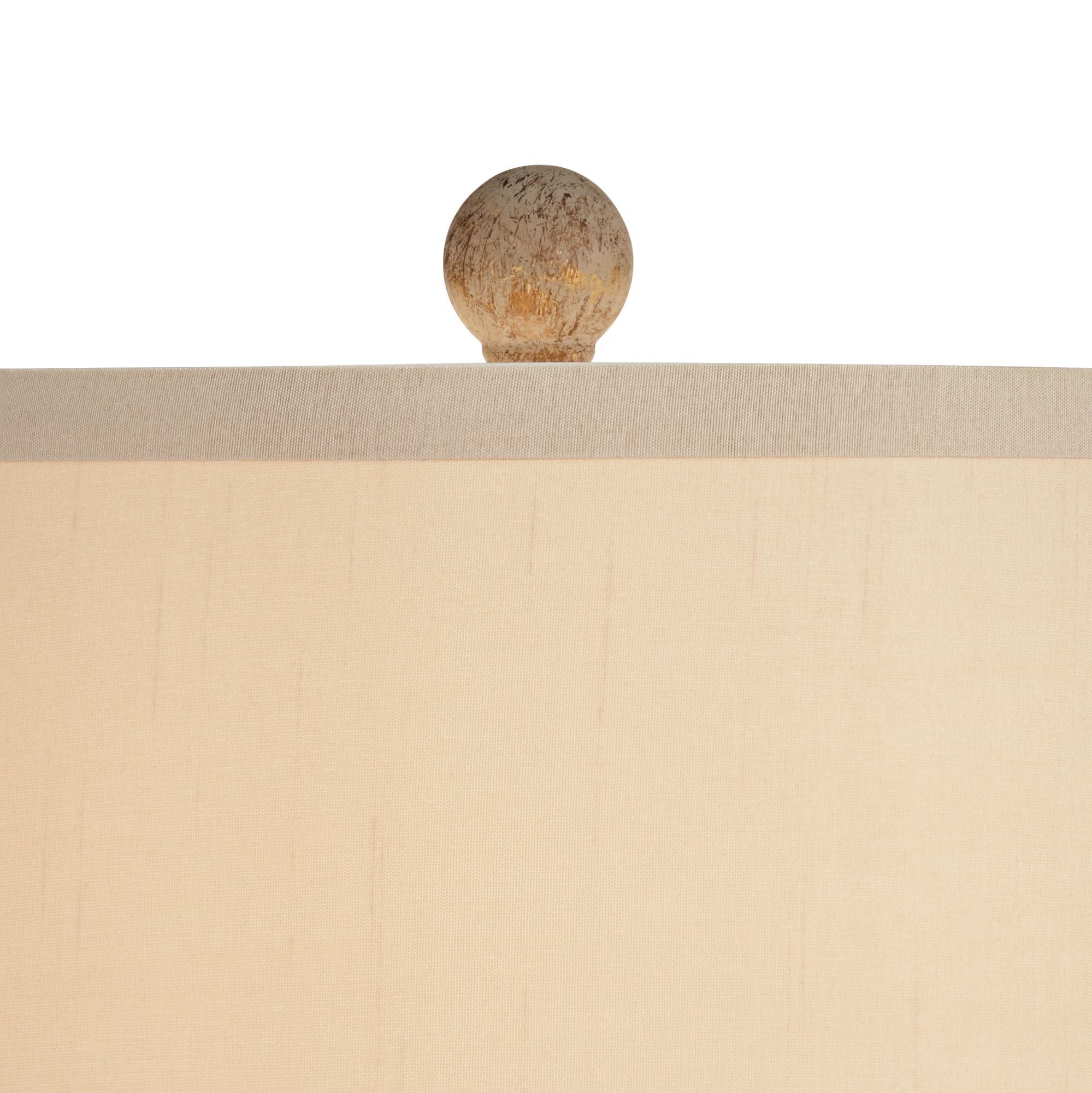 Image 3 Possini Euro Gisele 24" High Gold Wash Lattice Column Table Lamp more views