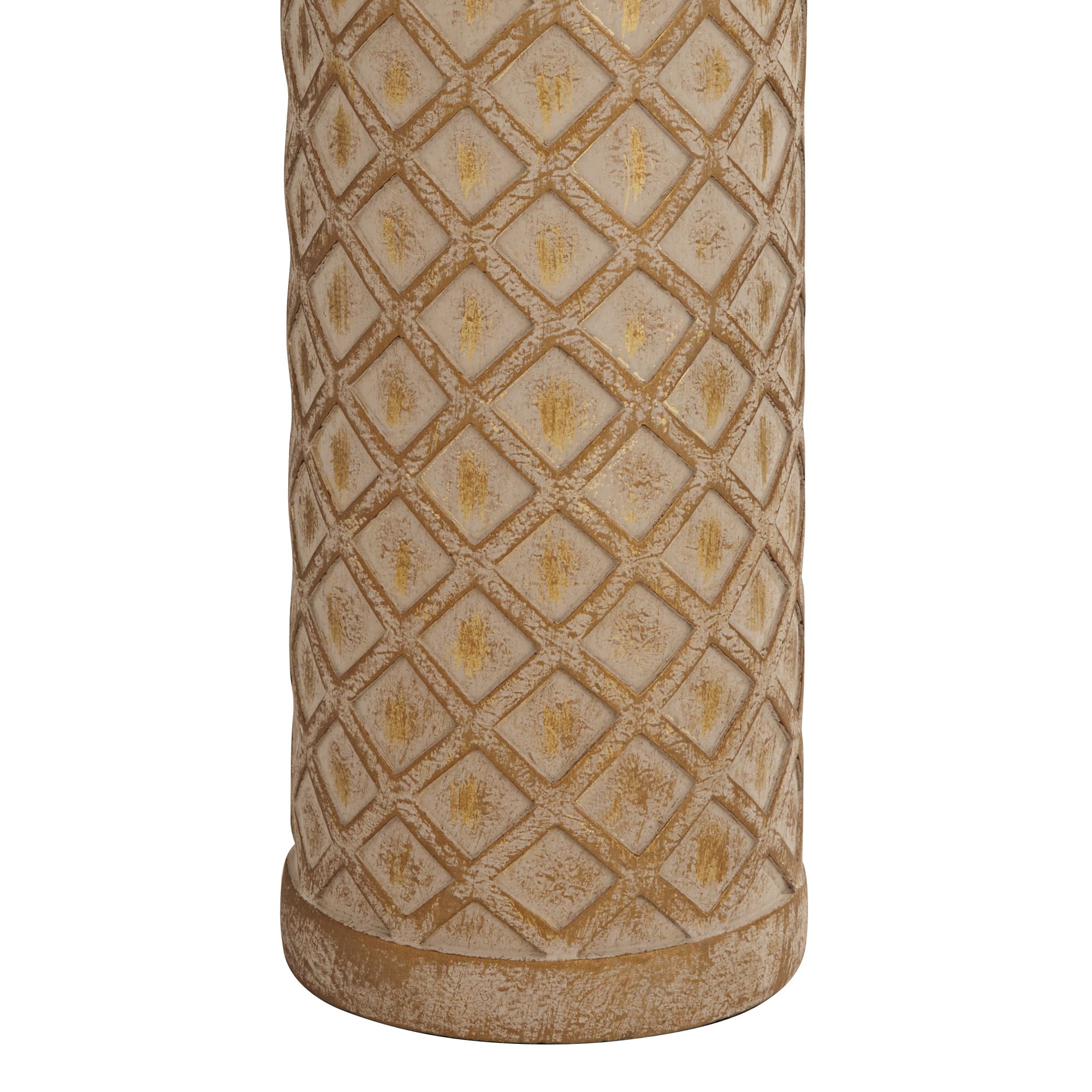 Image 6 Possini Euro Gisele 24" High Gold Wash Lattice Column Table Lamp more views