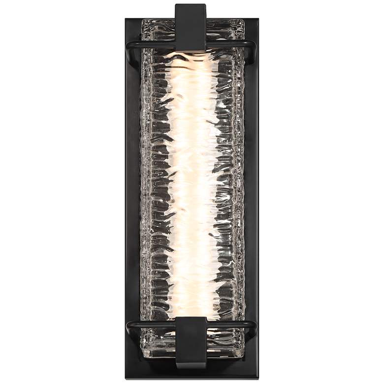 Image 3 Possini Euro Glacier 15 3/4"H Black LED Outdoor Wall Light Set of 2 more views