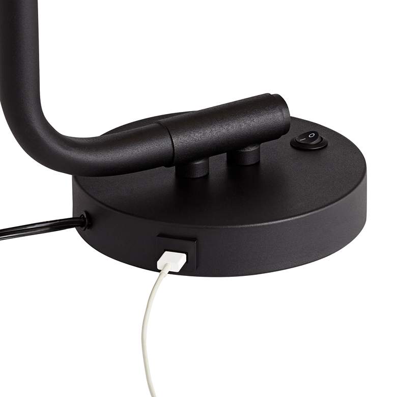 Image 7 Possini Euro Glasgow 29" High Black and Mica Downbridge Table Lamp more views