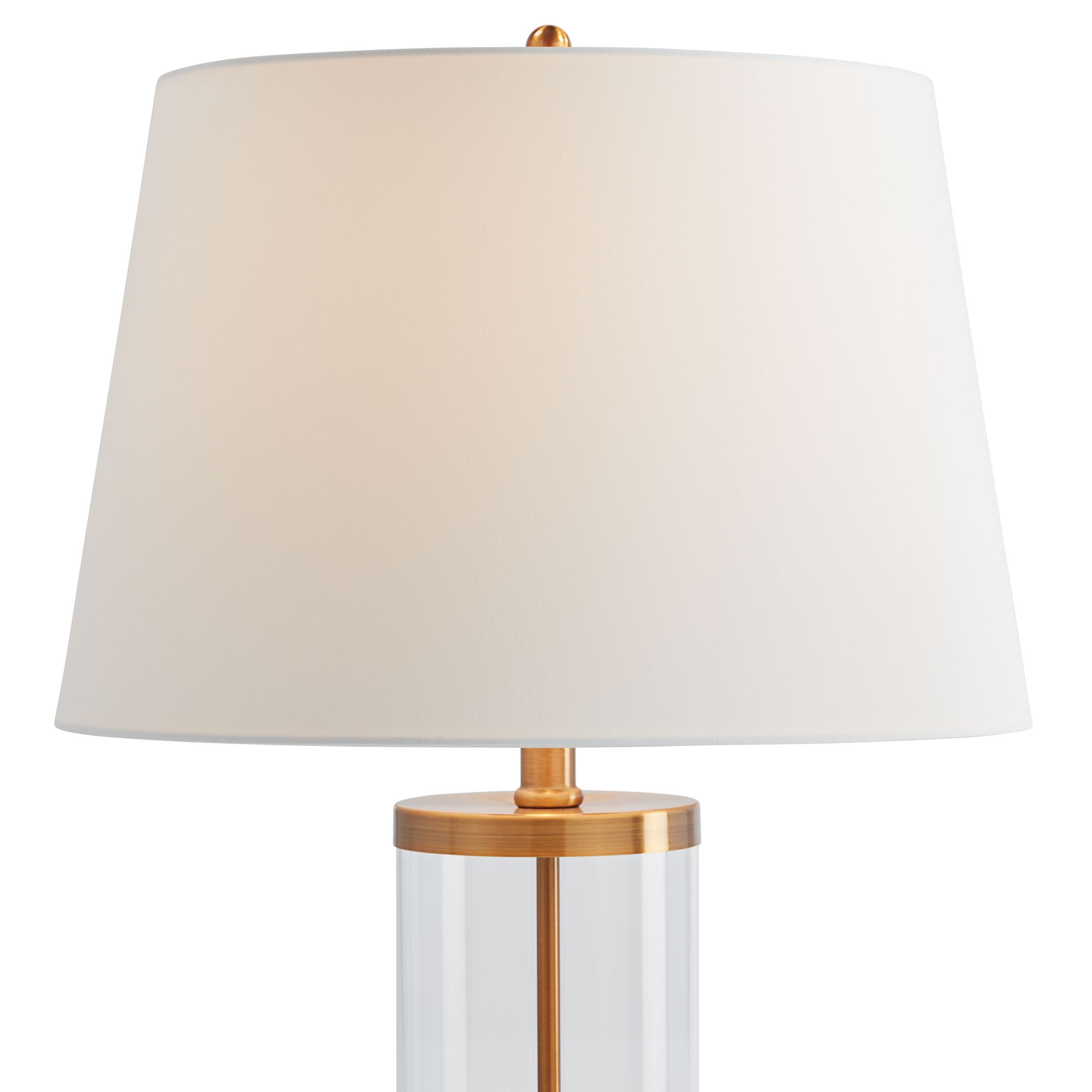 Image 4 Possini Euro Glass and Gold Cylinder Fillable Table Lamp Set of 2 more views