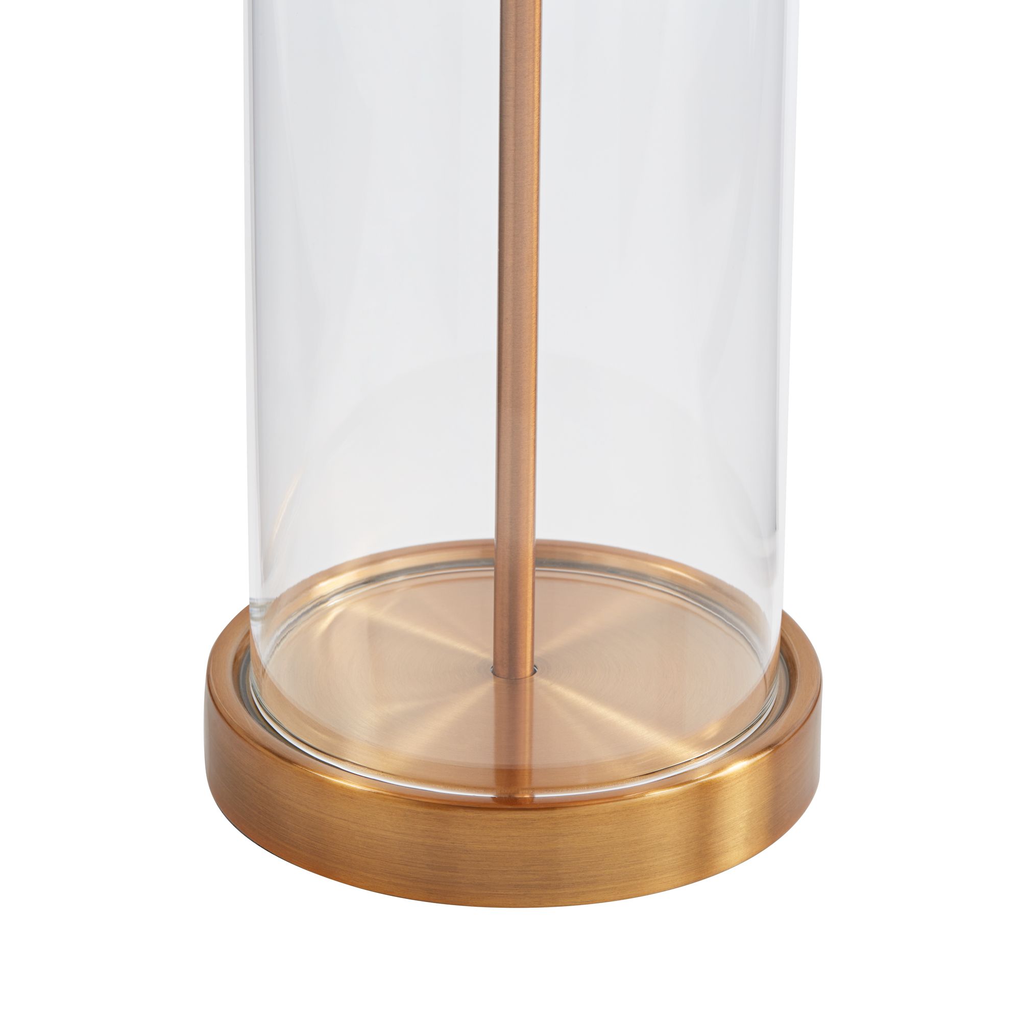 Image 7 Possini Euro Glass and Gold Cylinder Fillable Table Lamp Set of 2 more views