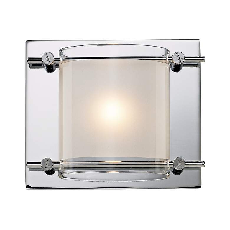 Image 1 Possini Euro Glass Bands Collection 5 3/4 inch Wide Wall Sconce