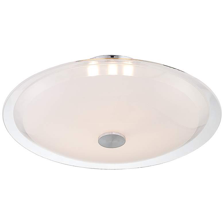 Image 5 Possini Euro Glass Disk 15 inch Wide Modern Round Ceiling Light more views