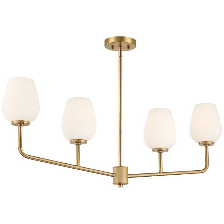 Image 5 Possini Euro Glaston 41 1/2 inch Wide Soft Gold 4-Light Island Chandelier more views