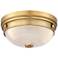 Possini Euro Glendive 13 1/4" Brass Bowl Ceiling Light