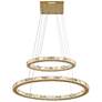 Possini Euro Glenna 23 1/4" Wide Gold 2-Ring Oval LED Pendant Light