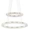 Possini Euro Glenna 23 3/4" Modern Chrome 2-Ring LED Pendant Light