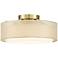 Possini Euro Gold Dual Shade 12 1/2" Wide Modern Drum Ceiling Light