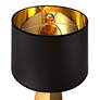 Possini Euro Gold Leaf Obelisk Table Lamp with Square Black Marble Riser