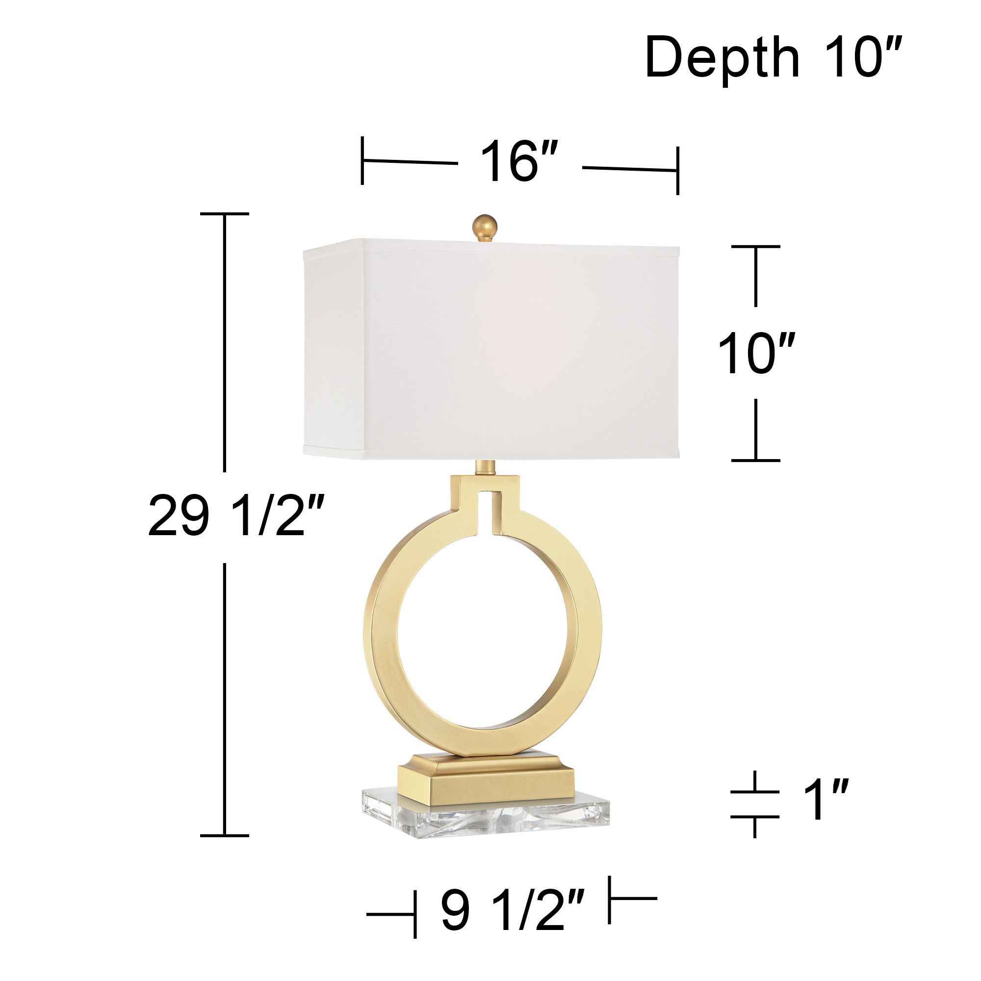 Watch A Video About the 360 Lighting Lauren Gold Ring Open Base USB Table Lamps Set of 2
