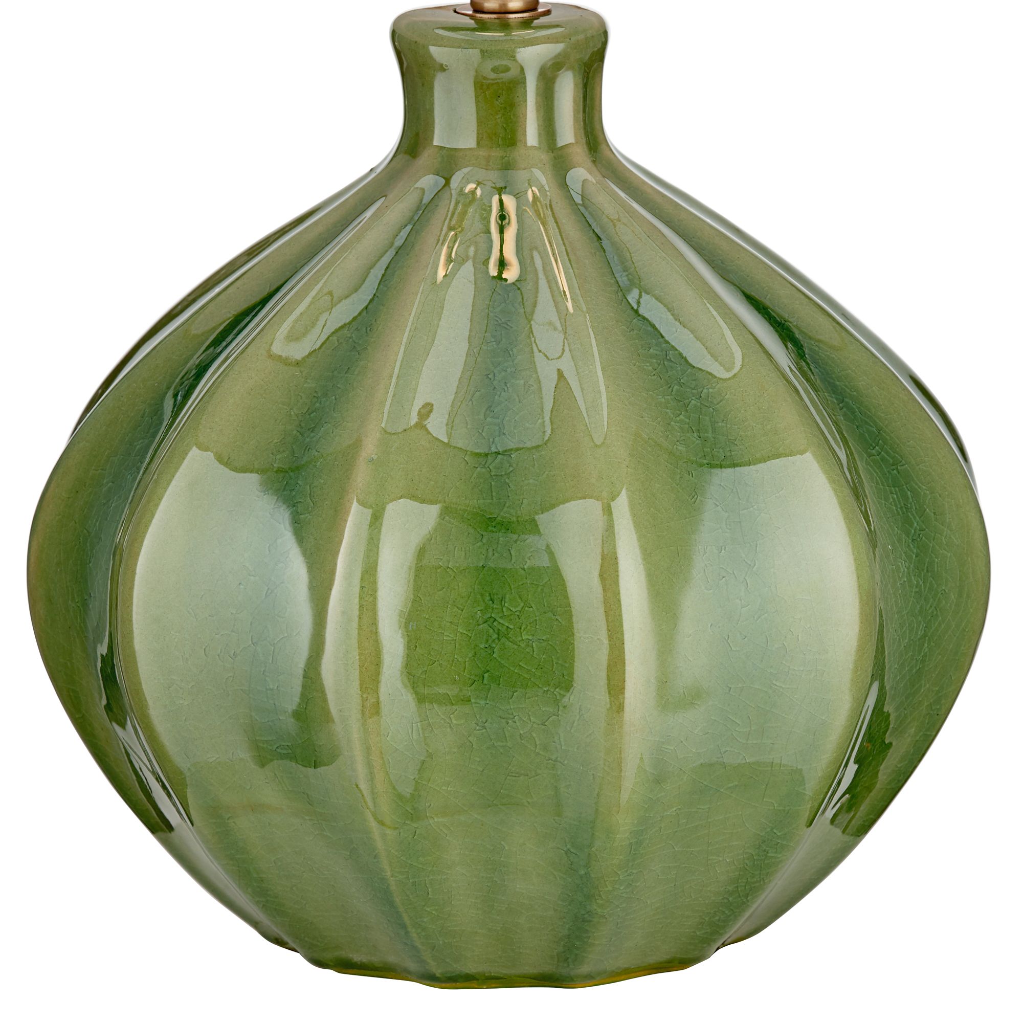 Image 6 Possini Euro Gordy 20 1/2" Green Ceramic Accent Table Lamps Set of 2 more views
