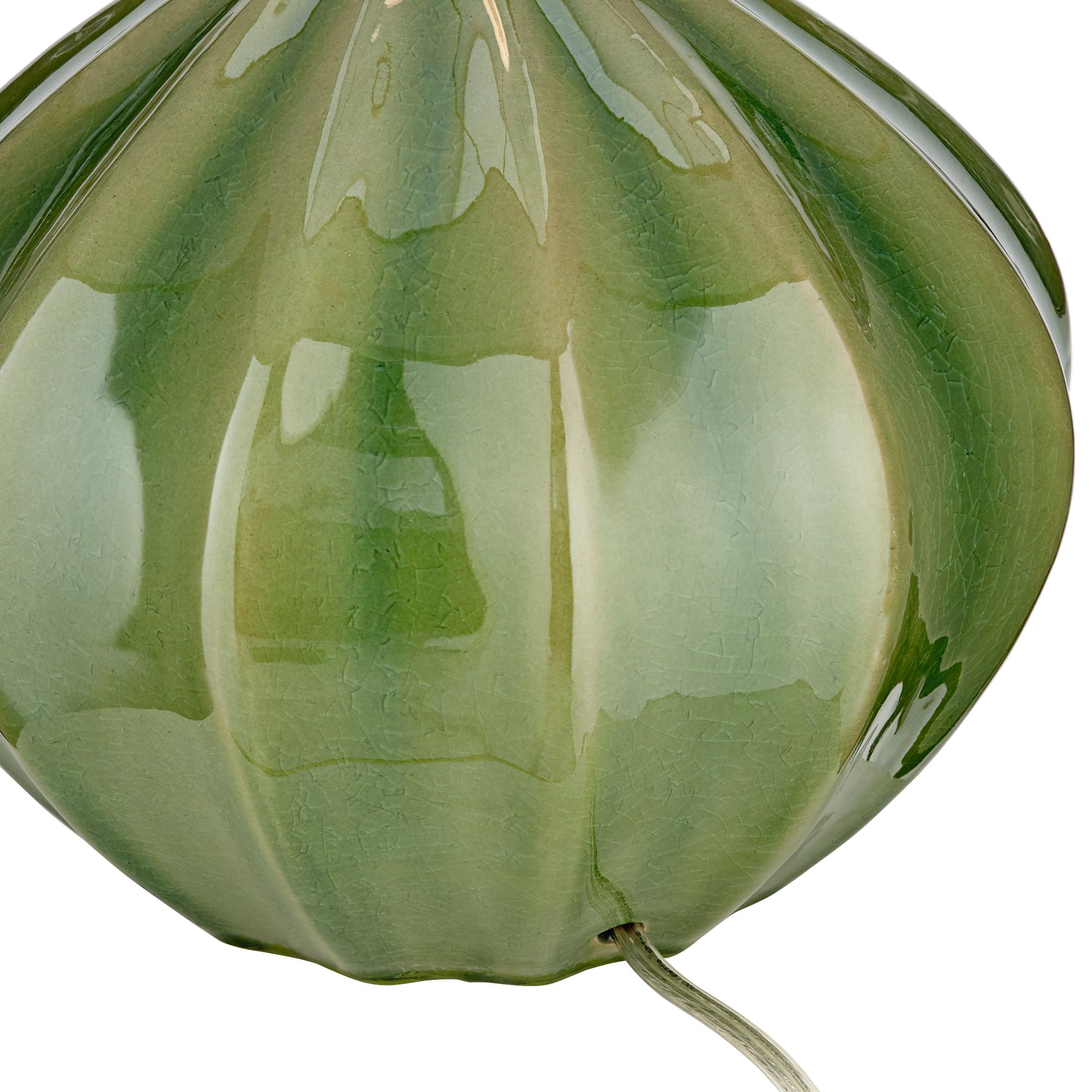 Image 7 Possini Euro Gordy 20 1/2" Green Ceramic Accent Table Lamps Set of 2 more views