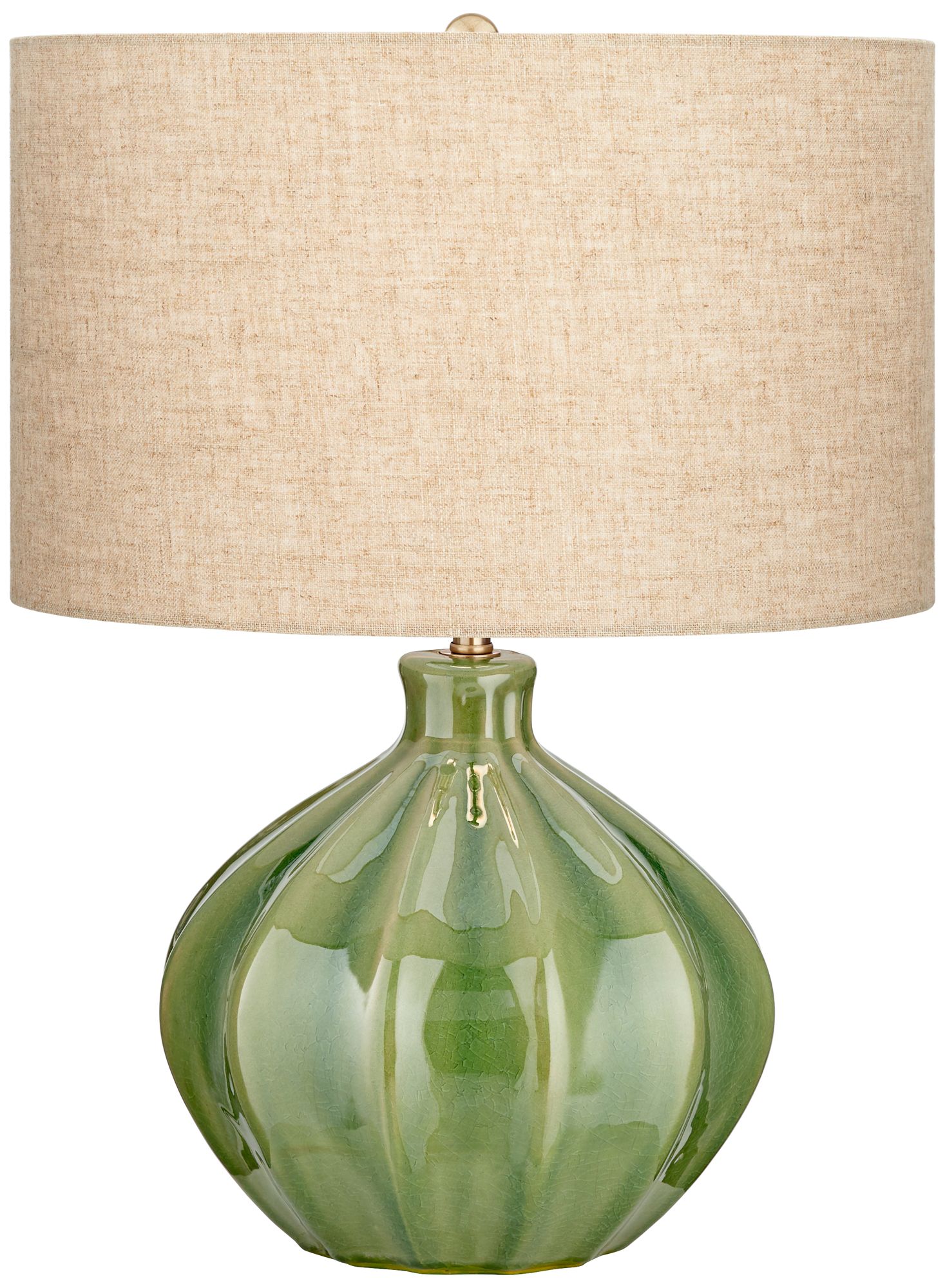 Possini Euro Gordy 20 1/2" Green Ceramic Accent Table Lamps Set of 2