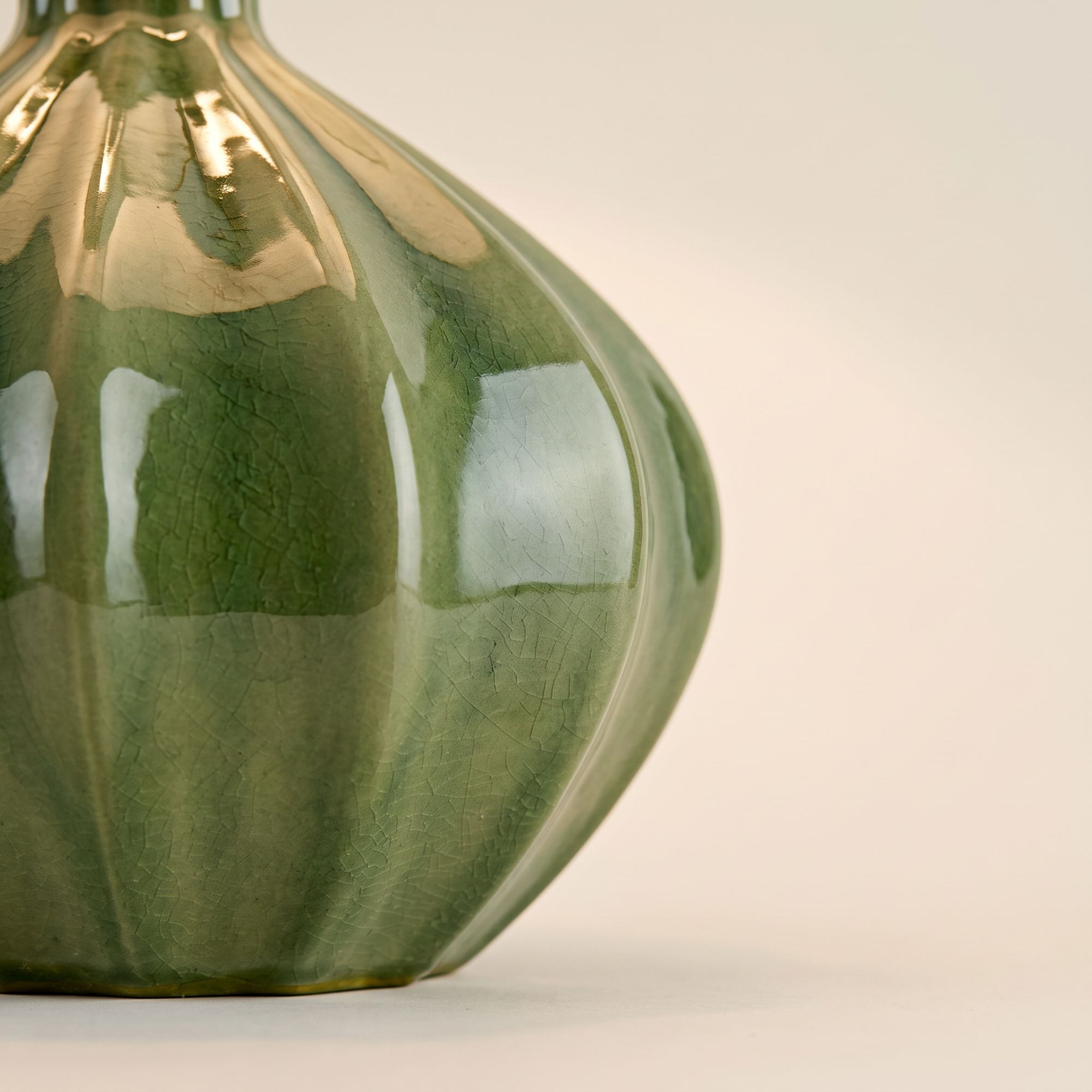 Possini Euro Gordy 20 1/2" Mid-Century Modern Green Ceramic Table Lamp in scene