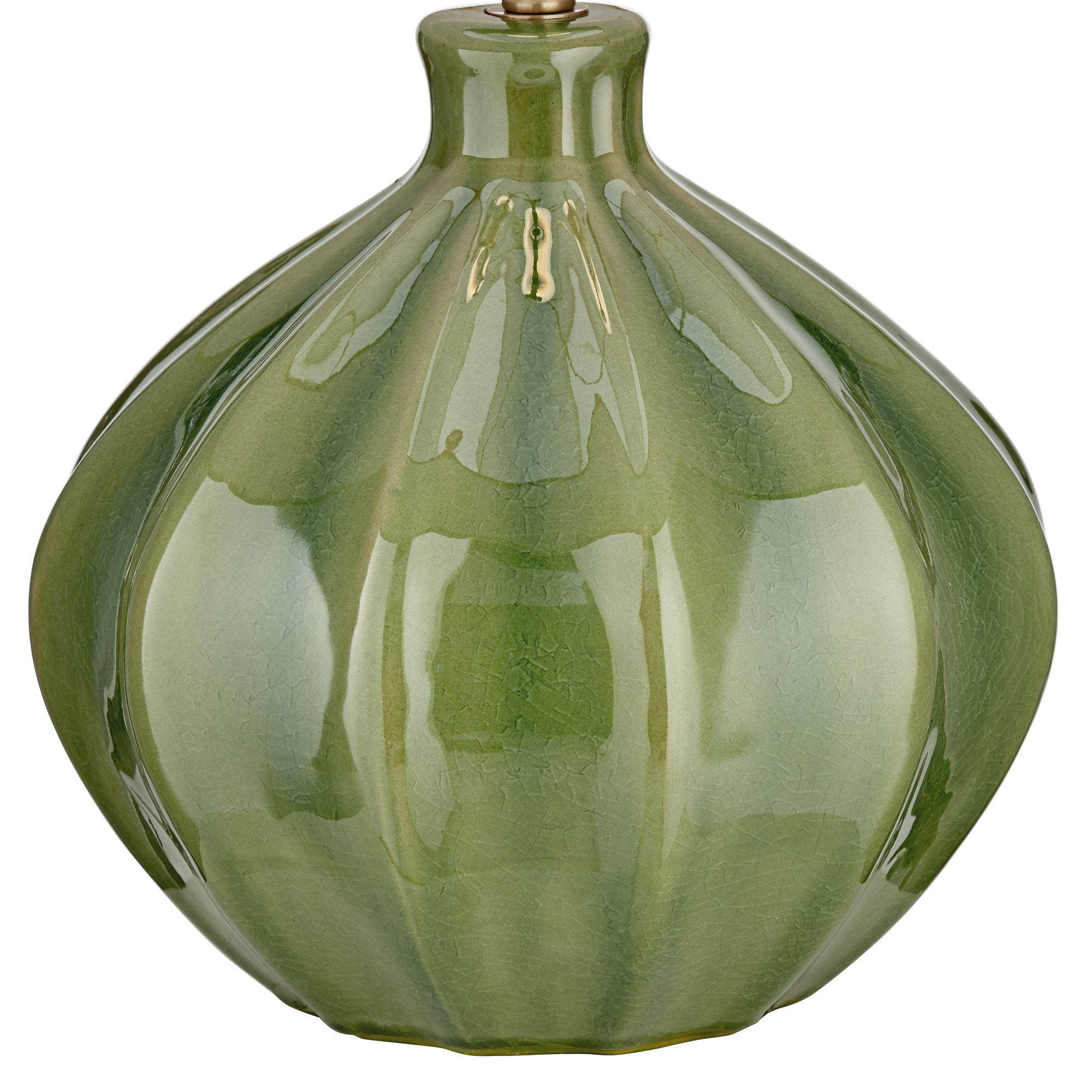 Image 7 Possini Euro Gordy 20 1/2" Mid-Century Modern Green Ceramic Table Lamp more views