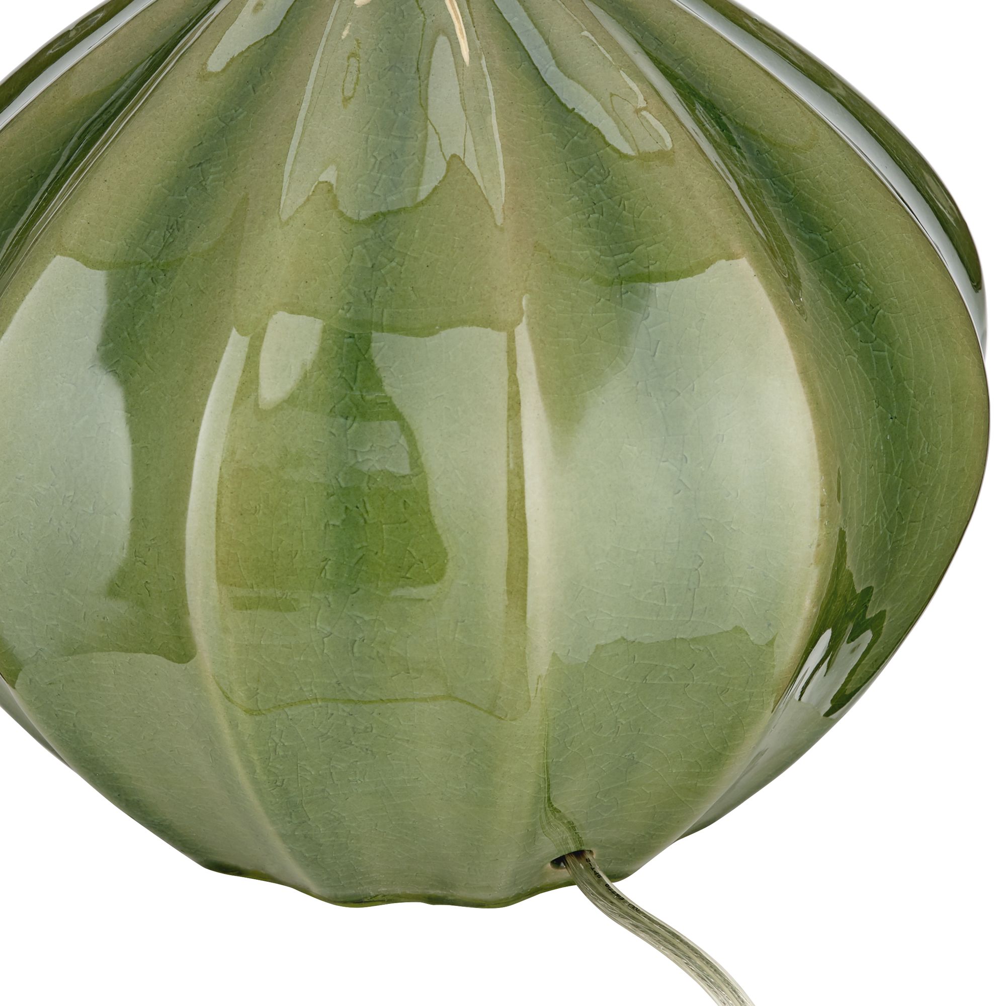 Possini Euro Gordy 20 1/2" Mid-Century Modern Green Ceramic Table Lamp in scene