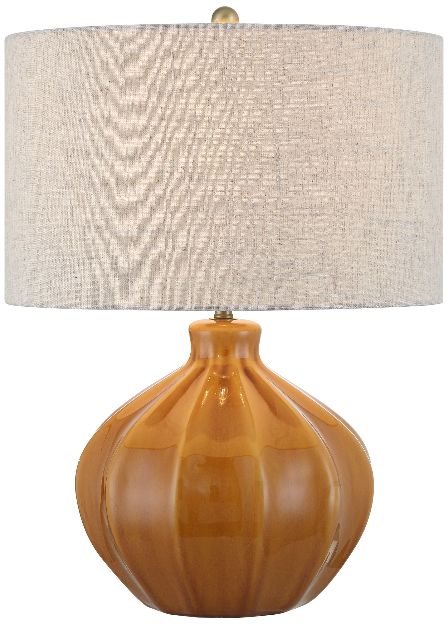 Possini Euro Gordy 21" High Spice Brown Ceramic Table Lamp