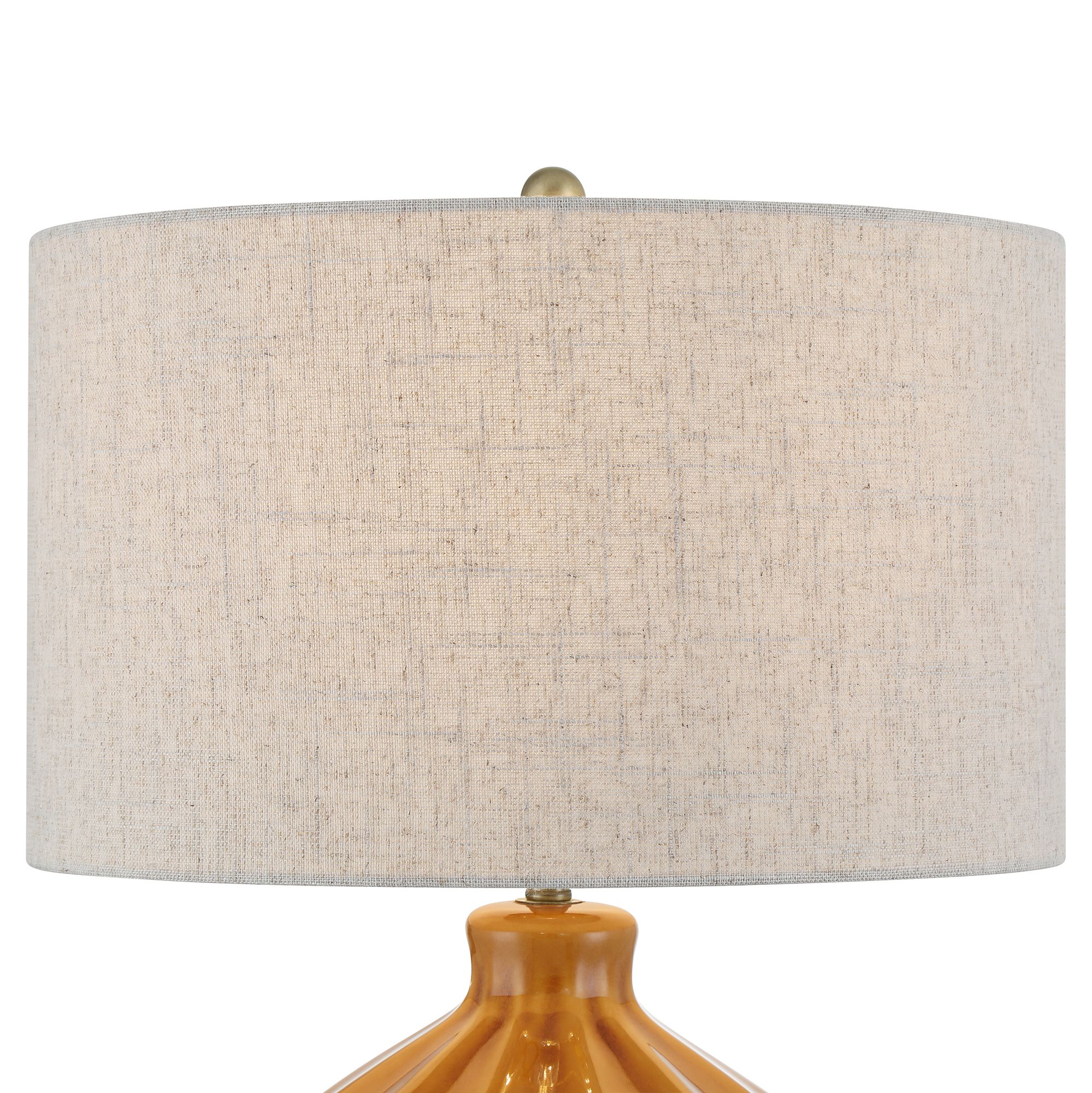 Image 3 Possini Euro Gordy 21" High Spice Brown Ceramic Table Lamp more views