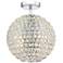 Possini Euro Gorgo 12" Wide Chrome Crystal LED Ceiling Light