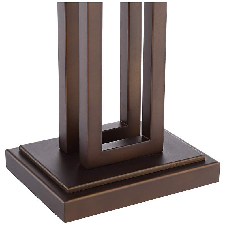 Image 4 Possini Euro Gossard 30" Double Rectangle Pull Chain Bronze Table Lamp more views