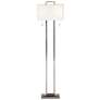 7_Possini Euro Gossard 62" Modern Brushed Nickel Floor Lamp more views