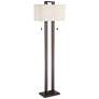 2_Possini Euro Gossard 62" Pull Chain Linen Shade Bronze Floor Lamp