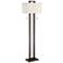 Possini Euro Gossard 62" Pull Chain Linen Shade Bronze Floor Lamp