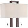 3_Possini Euro Gossard 62" Pull Chain Linen Shade Bronze Floor Lamp more views