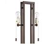 5_Possini Euro Gossard 62" Pull Chain Linen Shade Bronze Floor Lamp more views