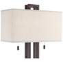 Possini Euro Gossard Double Rectangle Bronze Lamp with USB Dimmer Cord