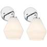 Thumbnail2 of Possini Euro Grace 10 3/4" High Chrome Wall Sconce Set of 2