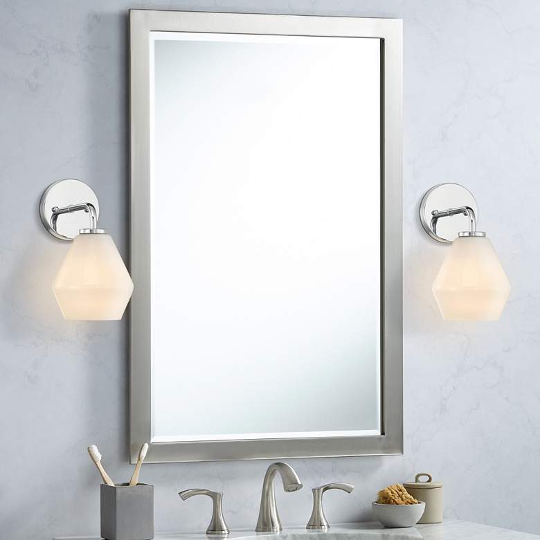 Image 1 Possini Euro Grace 10 3/4" High Chrome Wall Sconce Set of 2