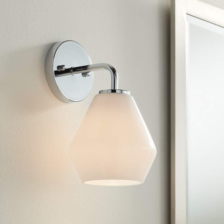 Image 2 Possini Euro Grace 10 3/4" High Chrome Wall Sconce