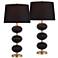 Possini Euro Grace 30" High Black Glass Table Lamp Set of 2
