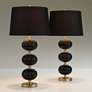 1_Possini Euro Grace 30" High Black Glass Table Lamp Set of 2