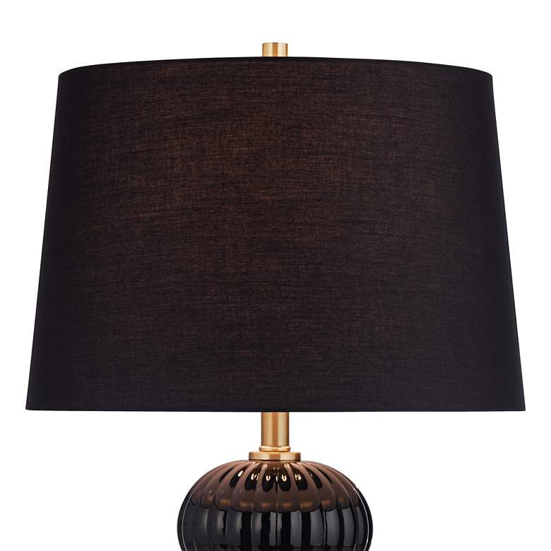 Image 4 Possini Euro Grace 30" High Black Glass Table Lamp Set of 2 more views