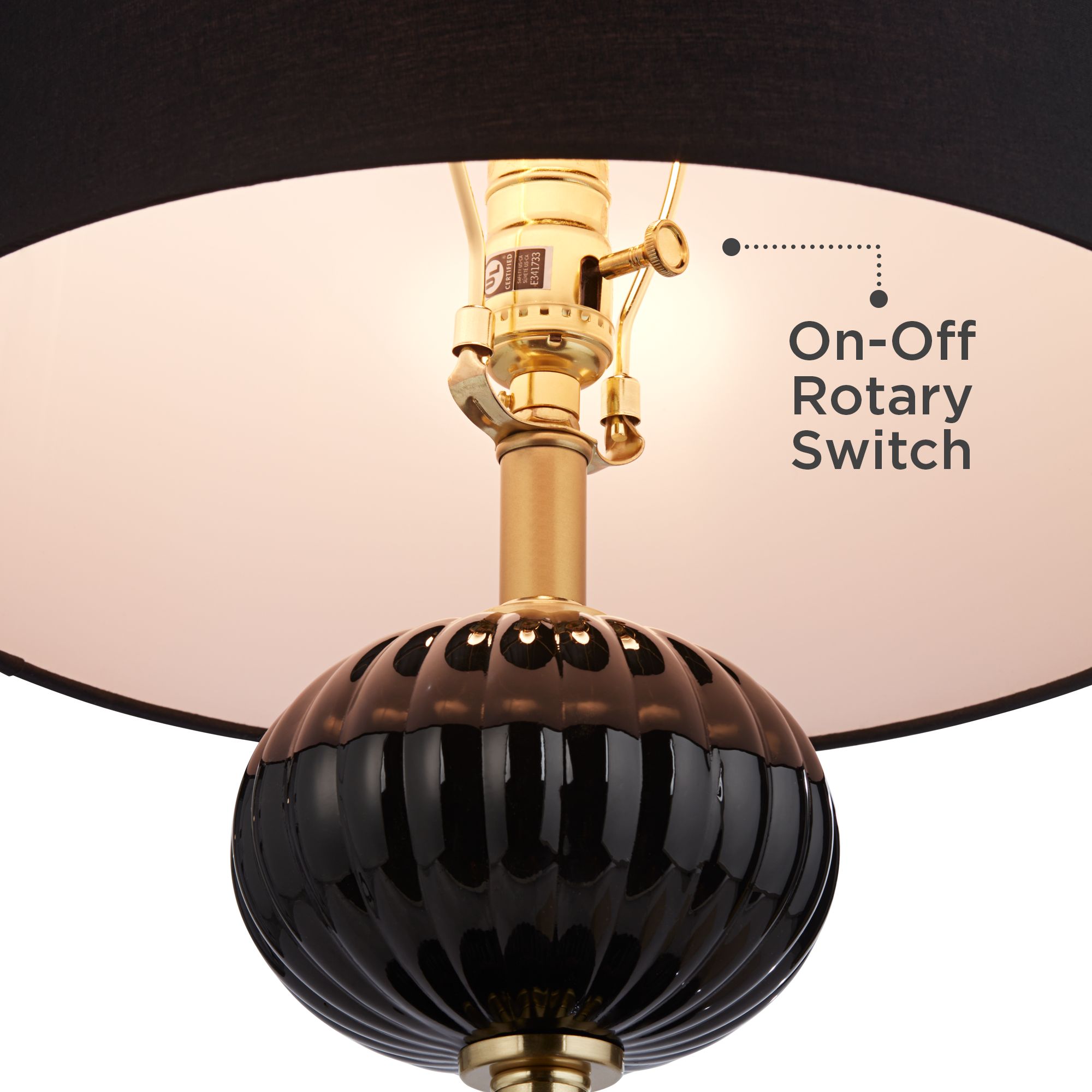 Image 5 Possini Euro Grace 30" High Black Glass Table Lamp Set of 2 more views