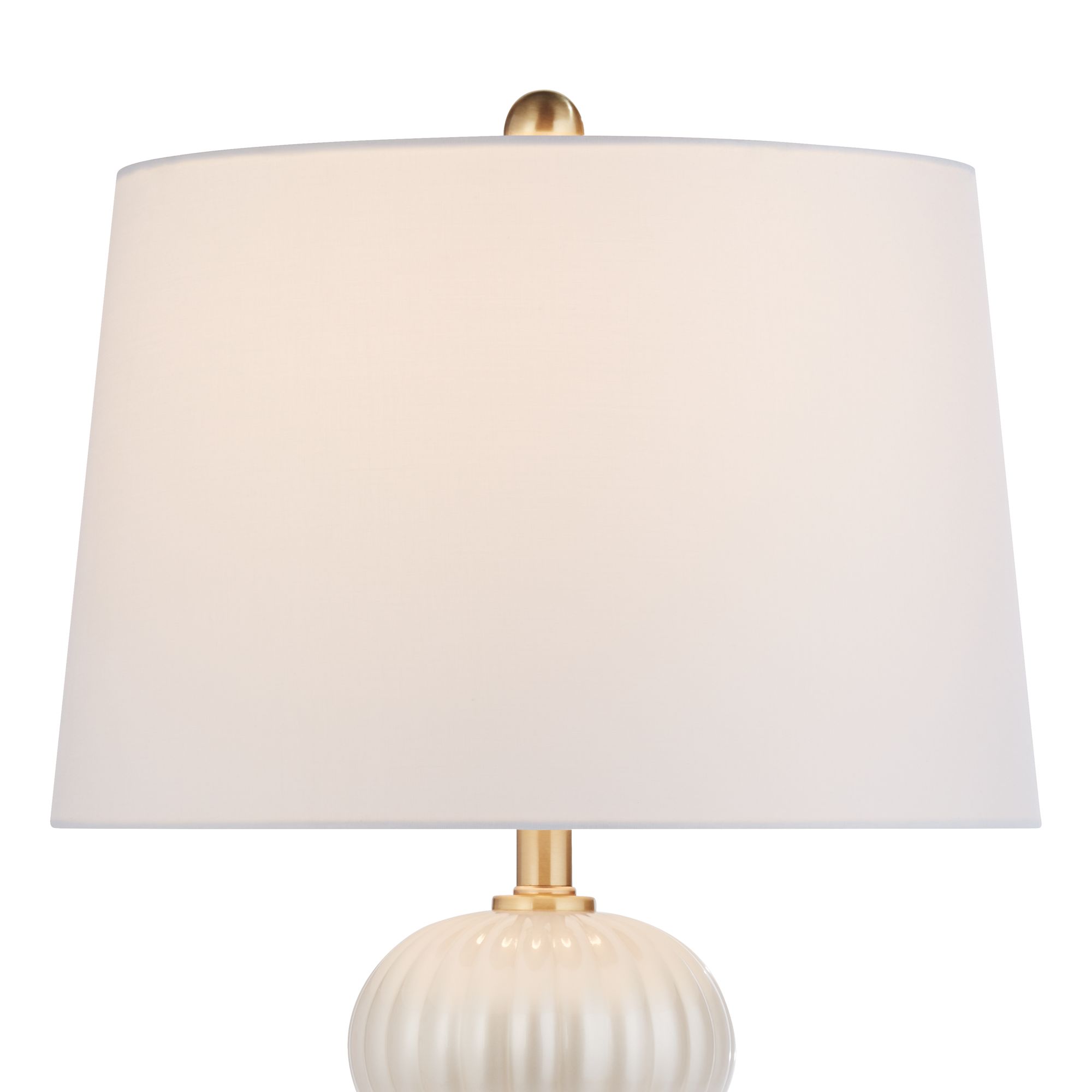 Image 5 Possini Euro Grace 30" High Pearl Fluted White Glass Table Lamp more views